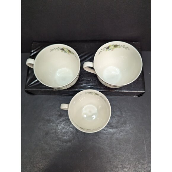 Royal Doulton Provencal T.C. 1034 English Translucent China Flat Teacup Set of 3 - Picture 8 of 10